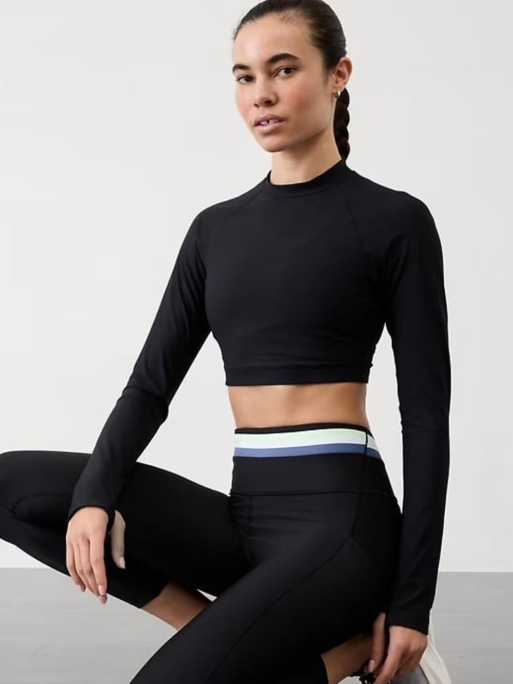 NWT Athleta Crosstrain Ultra Crop Top, Black, medium
